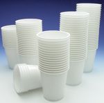 100 White Plastic Cups Dinner Party Catering Essential Water Dispenser Mug