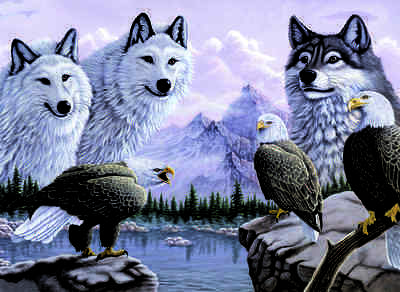 A3 Painting By Number Kit - Wolves Pal30