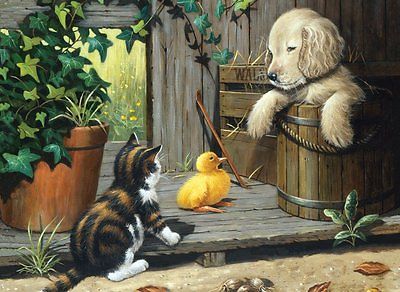 A3 Painting By Numbers Kit - Three Buddies Pjl25
