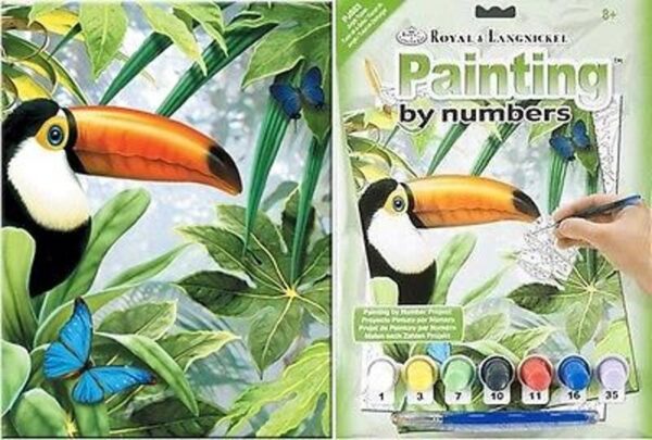 A4 Painting By Number Kit - Jungle Toucan Pjs53