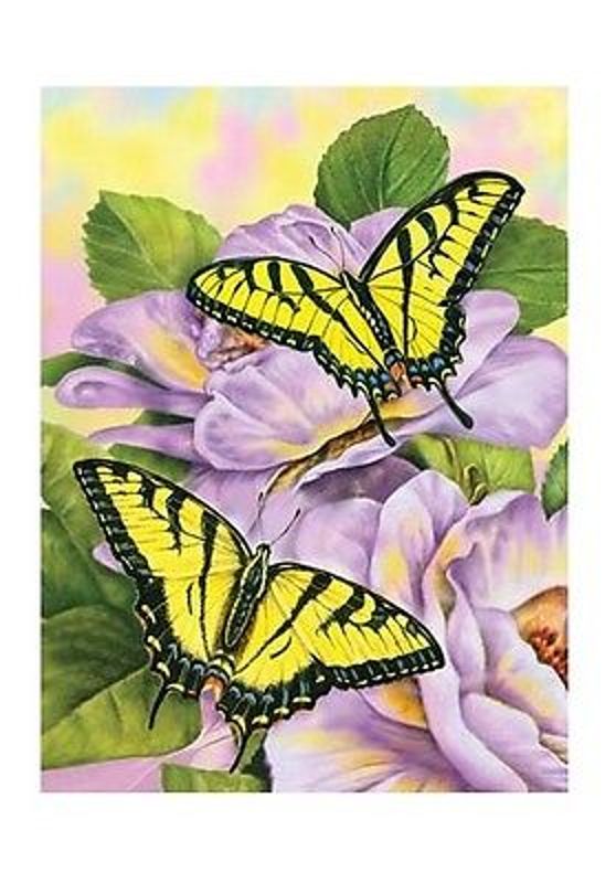 A4 Painting By Numbers Kit - Swallowtail Butterflies Pjs69