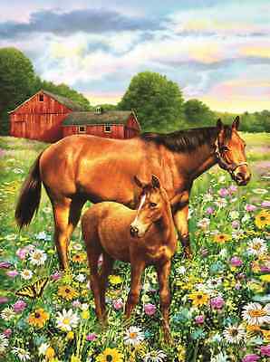 A4 Painting By Numbers Kit - Horses In Field Pjs81