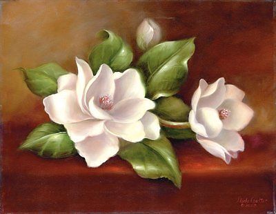 A3 Deluxe Canvas Painting By Greyscale Kit - Magnolias Pom-set15