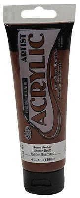 120ml Artists Essential Quality Acrylic Paint - Burnt Umber