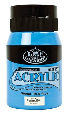 500ml Essentials Cerulean Blue Royal Langnickel Acrylic Paint