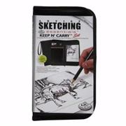 Sketching And Drawing Set With Pad In Zip-up Carry Case
