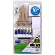 16 Piece Mini Art Painting Set With Easels MS101