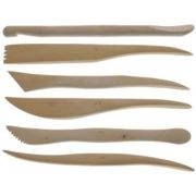 6x 6" Twin End Wooden Clay Sculpting Tools For Pottery Claywork Pt6