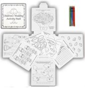 24x Children's Wedding Activity Colouring Puzzle Packs - S09 520