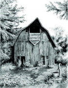 Old Country Barn Sketching By Numbers Kit Regular Size Skbn1