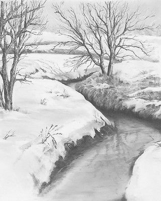 A4 Sketching Made Easy Drawing Kit - Winter Creek Skbn7