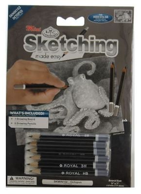 A5 Sketching Made Easy Kits Drawing Kit - Octopus Skmin-102