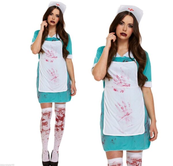 Adult Bloody Nurse Fancy Dress Costume