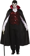 Adult Deluxe Gothic Vampire Halloween Fancy Dress Costume