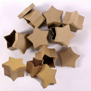 8cm Paper Mache Star Boxes