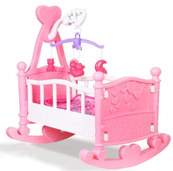 Pink Rocking Dolls Cradle Toy