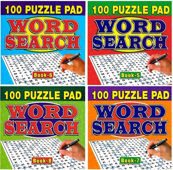 Set of Four Word search Puzzle Books