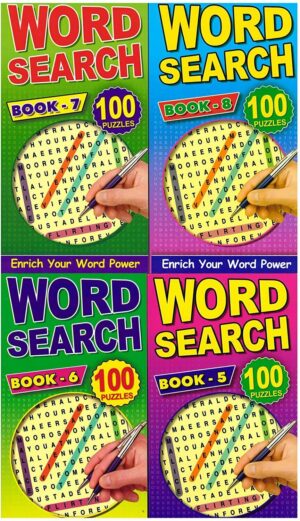 Set Of Four Slim Word search Books