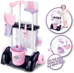 Pink Cleaning Cart Play Set