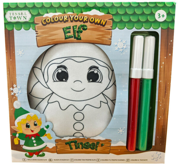Colour Your Own Elf Cuddly Doodle Buddy Toy