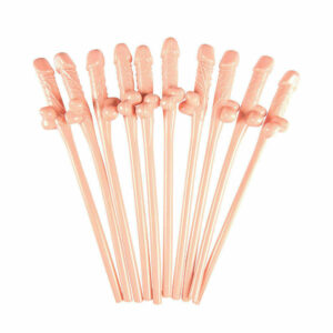 Pink Willy Drinking Straws