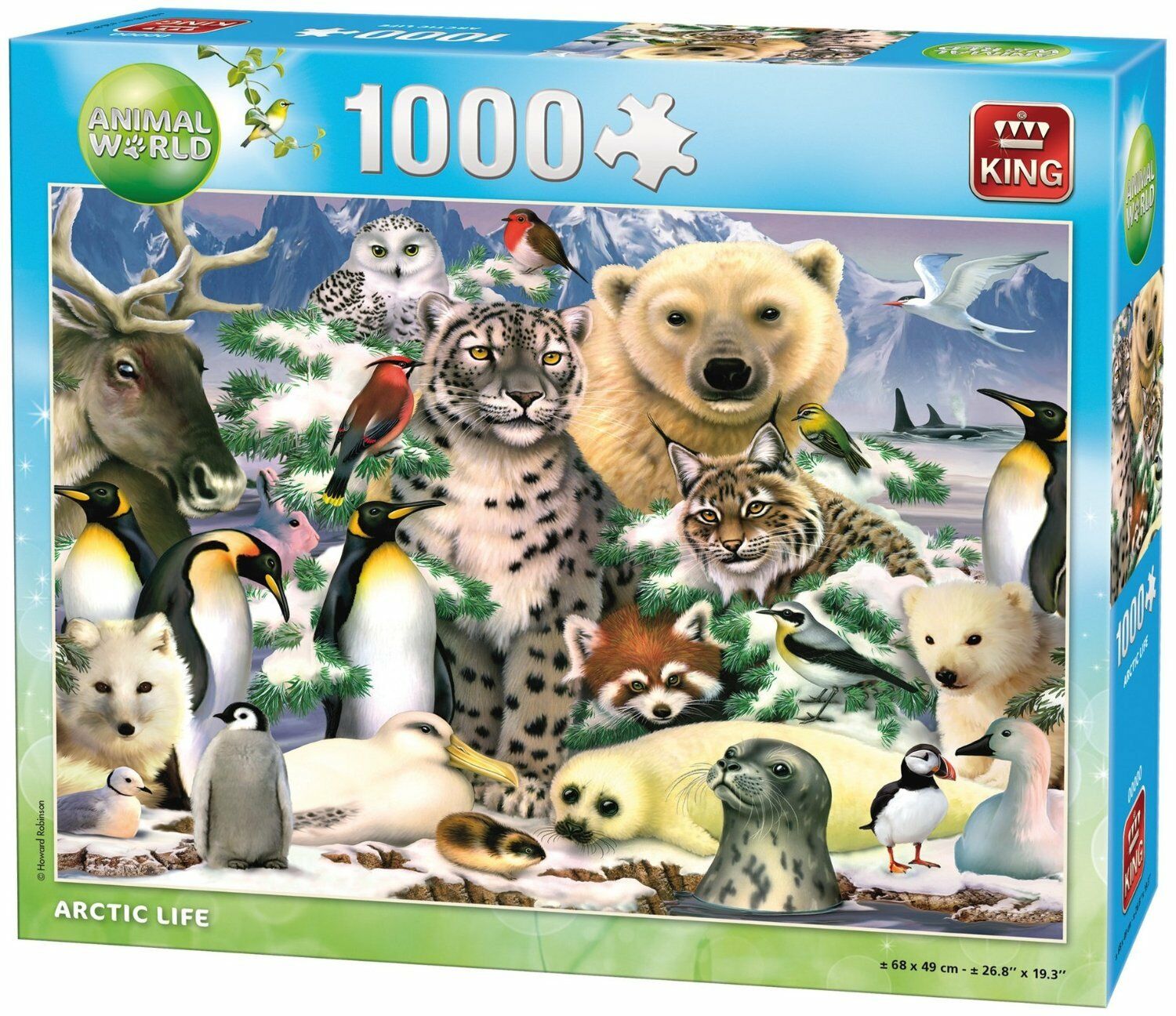 1000 Piece Jigsaw Puzzle 'Arctic Life' Polar Bear Penguins