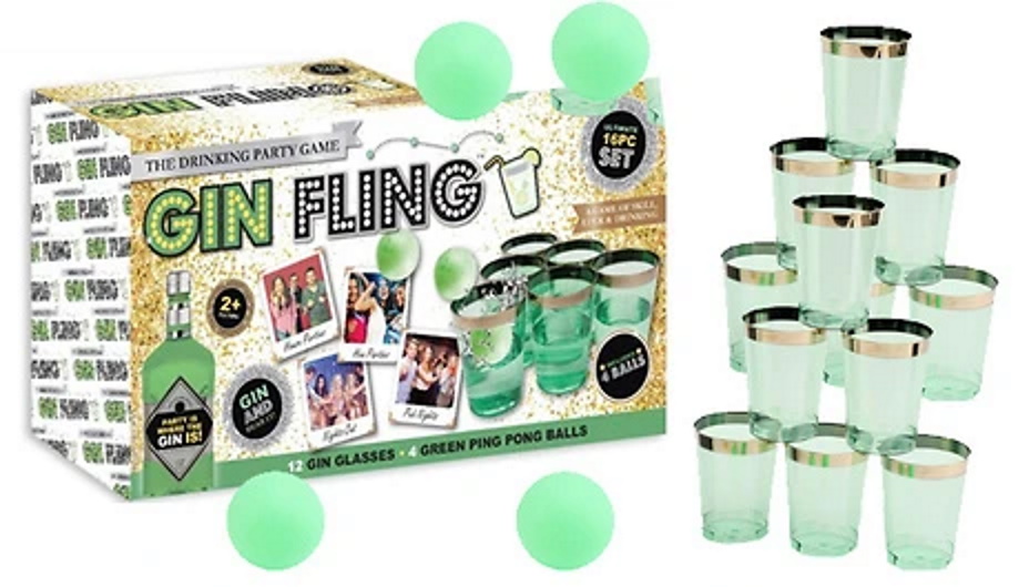 Ideal for Parties and as a gift Boxed UK Party Pong Gin Game Drinking Game 