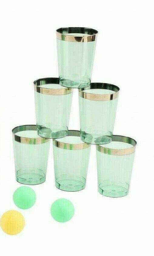 Gin Fling Ping Pong Adult Drinking Game Xmas New Year Hen Stag Party 16 Pc Set 