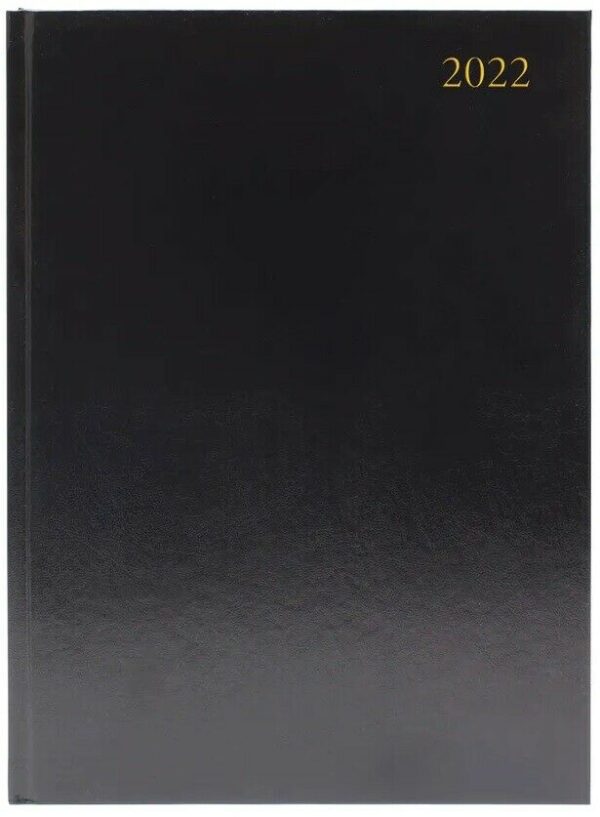 Black A4 Two Page Per Day Diary