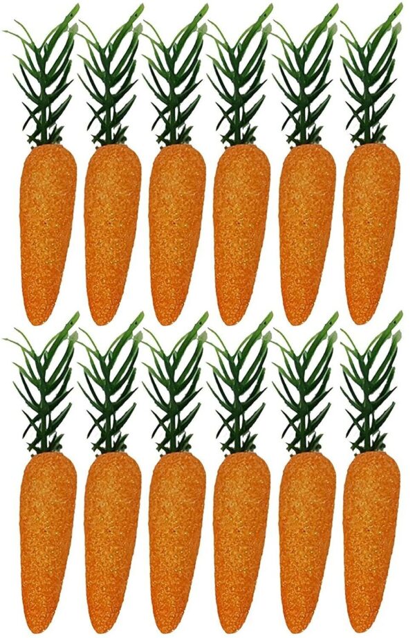 12 Glitter Carrots
