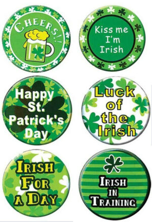 St Patrick's Day Pin Badges