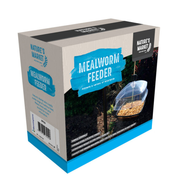 Hanging Mealworm Bird Feeder With Canopy