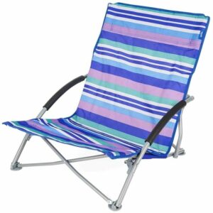 Striped Blue Folding Chair