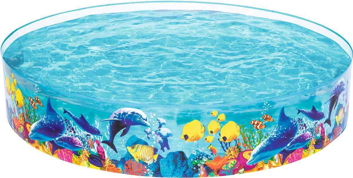2.43m Sea Life Snapset Rigid Childrens Garden Swimming Paddling Pool