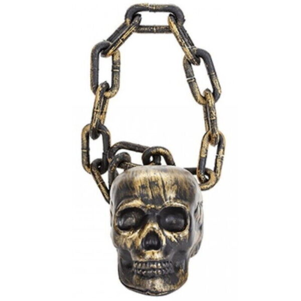 Plastic Human Skull On Chain