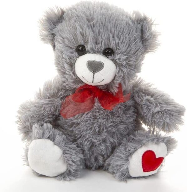 Grey Valentines Teddy Bear