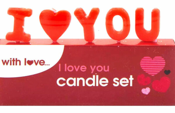 I Love You Candles