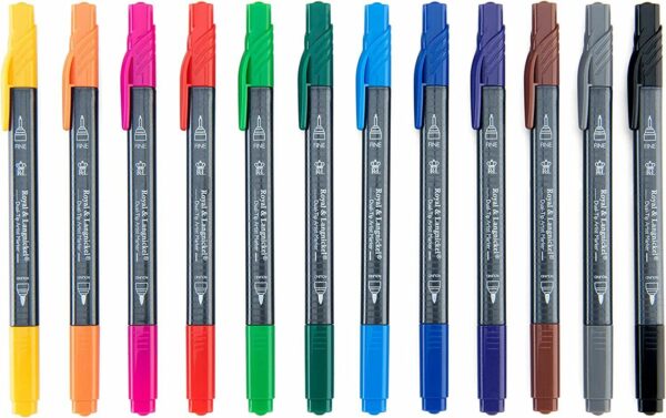 Dual-Tip Artist Colouring Marker Pens