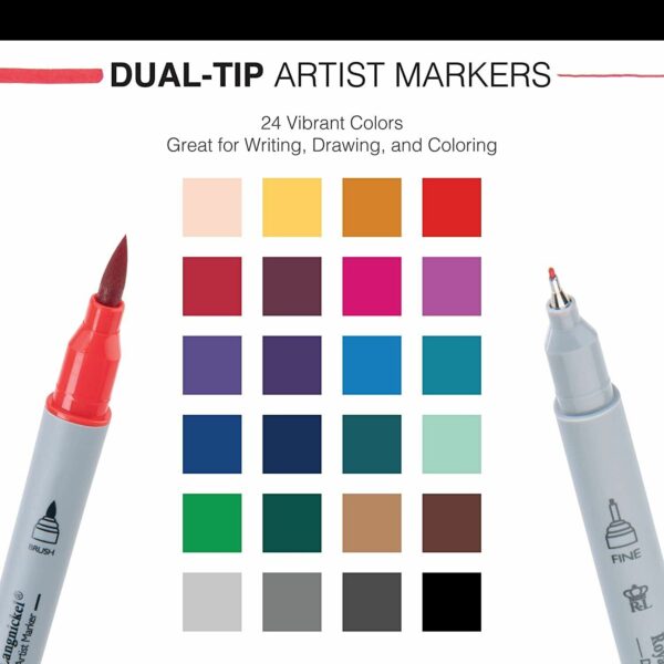 Dual-Tip Artist Colouring Pens
