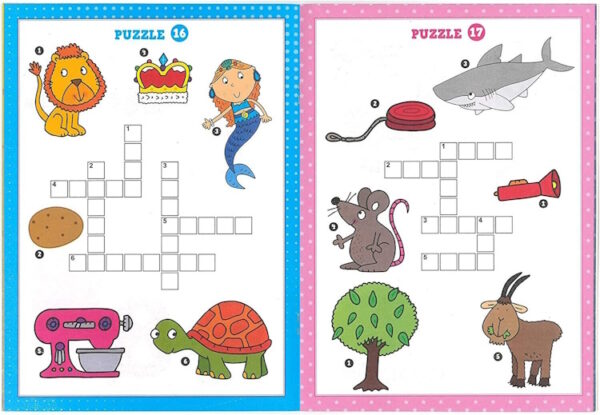 Kids Picture Cross Word Books