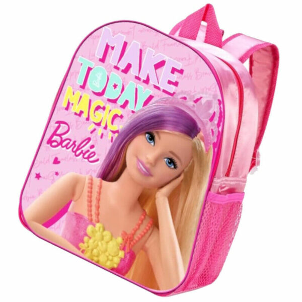 Girls Pink Barbie Backpack