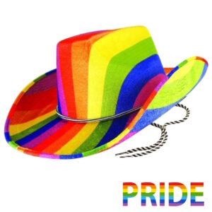 Gay Pride Rainbow Cowboy Hat