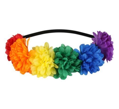 Gay Pride Flower Headband