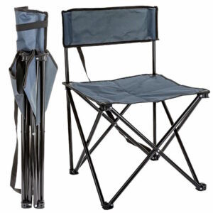 Grey Folding Derby Chair