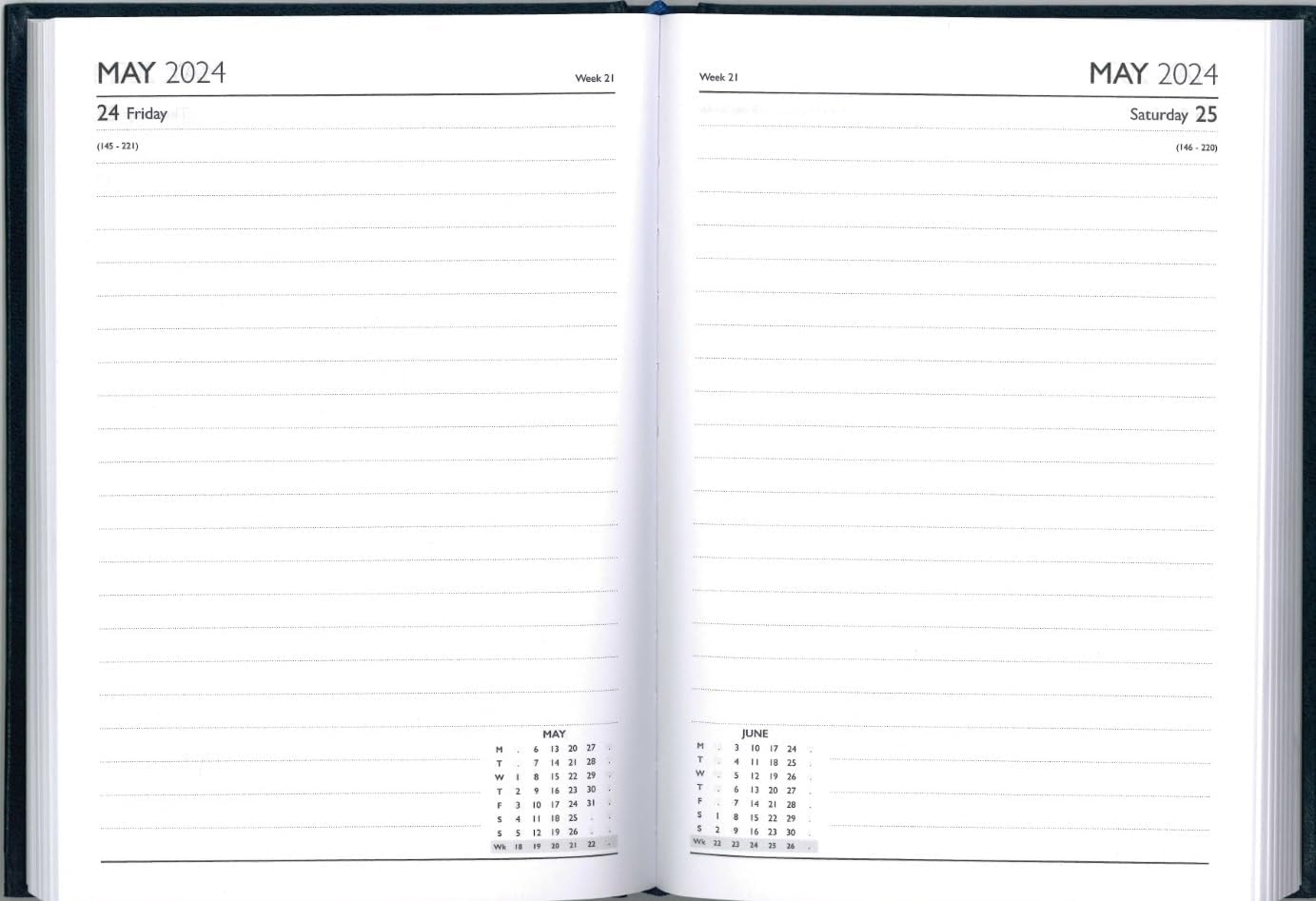 Filofax A5 week on one page with notes 2024 diary