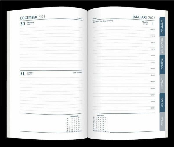2024 Day A Page Appointment Diary