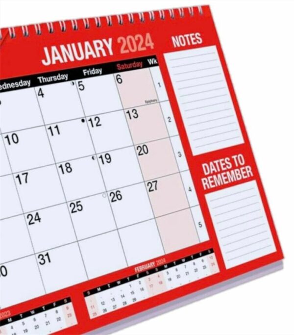 2024 Desktop Monthly Planner