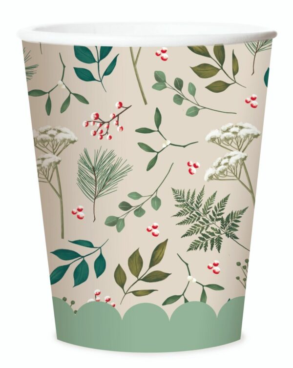 Christmas Holly Paper Cups