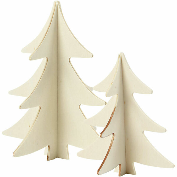 3D Wooden Christmas Trees