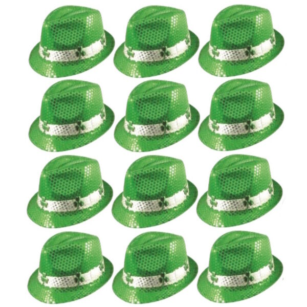 St Patricks's Day Green Trilby Hat